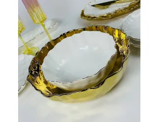 Набор из 2 салатников 23/30,5см Lenardi Ванесса золото 305-279