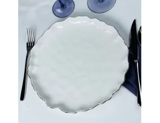 Набор из 6 тарелок 21,5см Lenardi Ванесса серебро 305-292