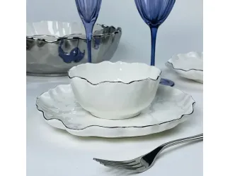 Набор из 6 салатников 12,5см Lenardi Ванесса серебро 305-294