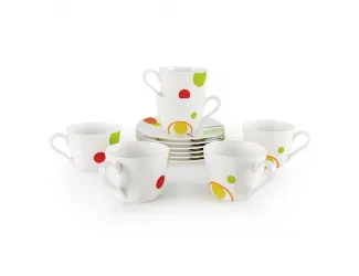 Набор чайных пар 250мл Круги (6 шт) 71201/4А