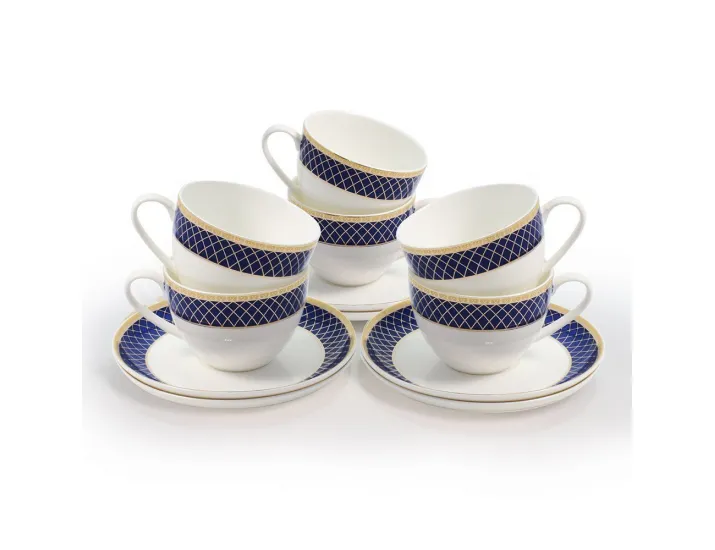 Набор чайных пар АККУ Аружан 250мл на 6 персон 12 предметов 71232А