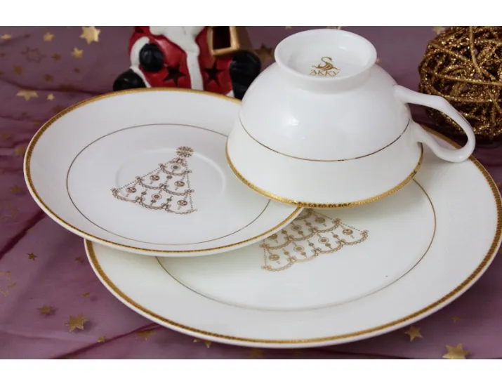 Подарочный набор Акку Новый год (золото) на 1 персону 3 предмета 7301А