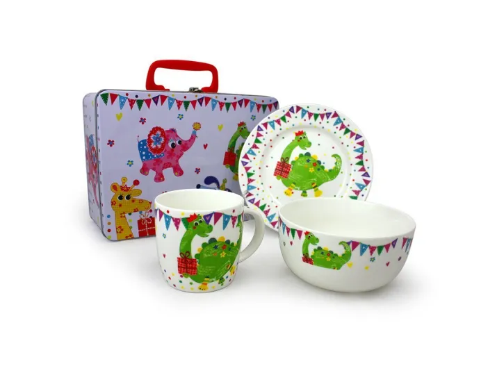 Детский набор Акку Динозаврик железный кейс 7306А