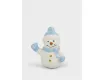 Статуэтка 6 см бело-голубая Снеговик в шапке и шарфе Anna Lafarg Snowman