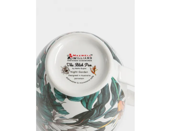 Кружка 420 мл зеленая Тропические цветы Maxwell & Williams Night Garden Flower