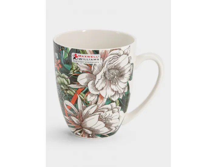 Кружка 420 мл зеленая Тропические цветы Maxwell & Williams Night Garden Flower