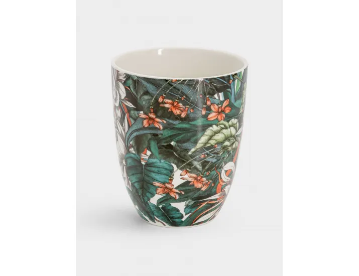 Кружка 420 мл зеленая Тропические цветы Maxwell & Williams Night Garden Flower