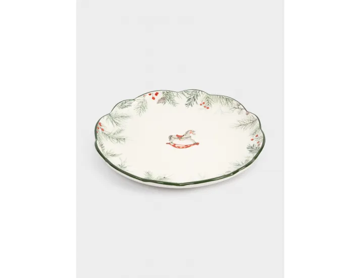 Тарелка обеденная 24 см зеленая Лошадка Anna Lafarg Festival