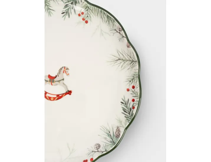 Тарелка обеденная 24 см зеленая Лошадка Anna Lafarg Festival