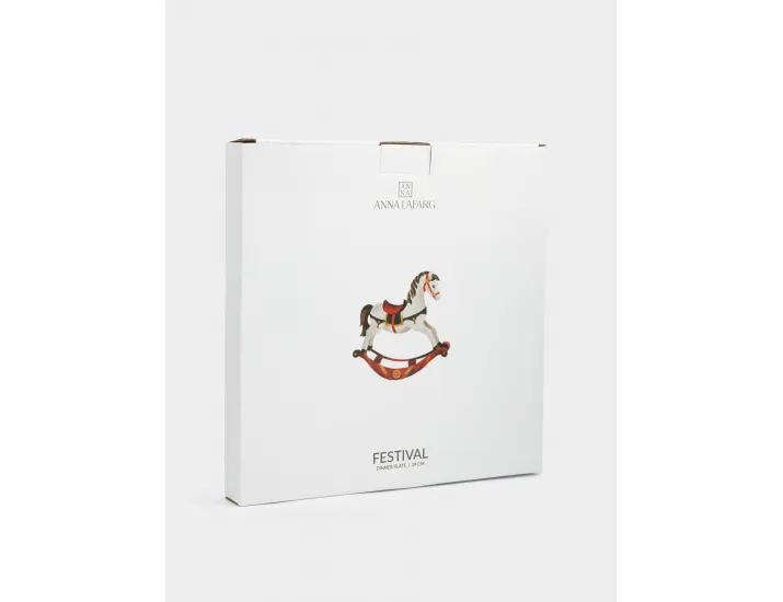 Тарелка обеденная 24 см зеленая Лошадка Anna Lafarg Festival