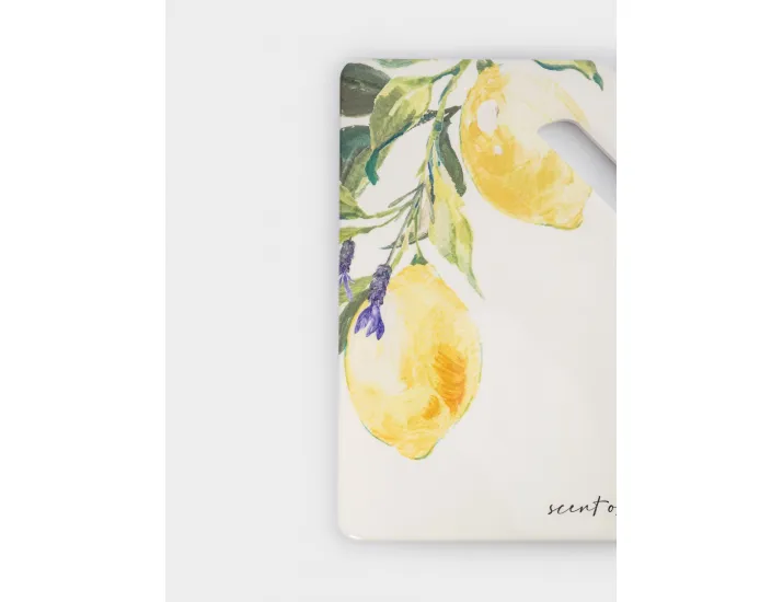 Подставка под горячее 24x18 см с ручкой белая Лимон на ветке Anna Lafarg Palermo