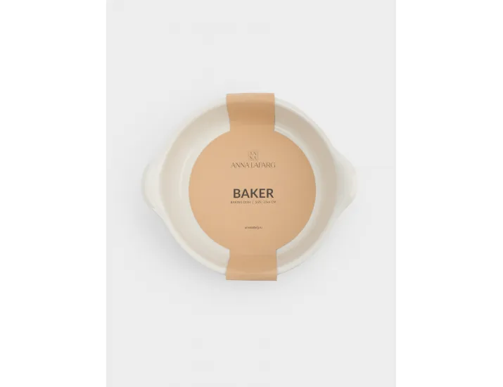 Форма для запекания 23 см круглая молочно-бежевая Anna Lafarg Baker