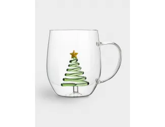 Кружка, 540 мл, стекло Б, Елка, New year