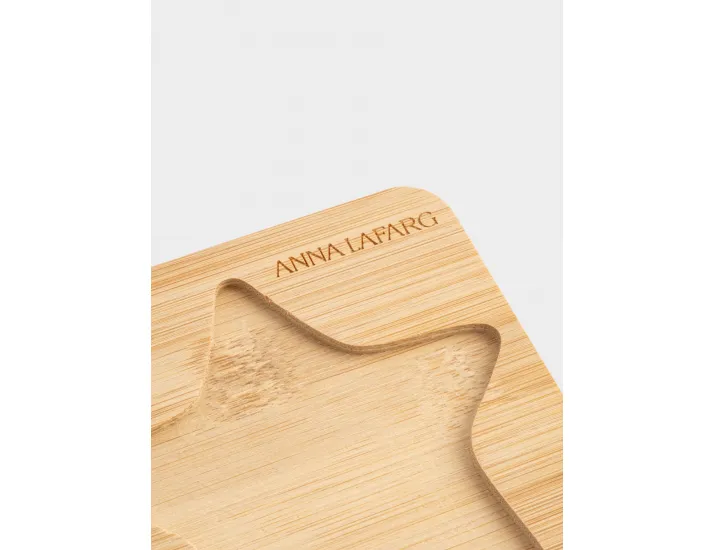 Набор для закусок 3 предмета на подставке красно-зеленый Елка и звезды Anna Lafarg New year