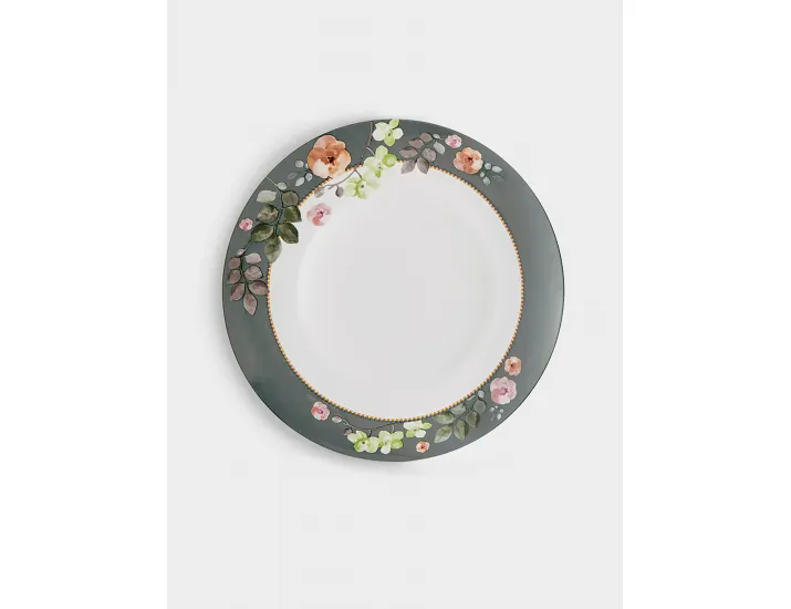 Набор обеденный 4 персоны 12 предметов серо-зеленый Цветы Maxwell & Williams Arcadia