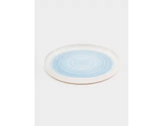 Тарелка обеденная 27 см голубая Спираль Home & Style Azurro