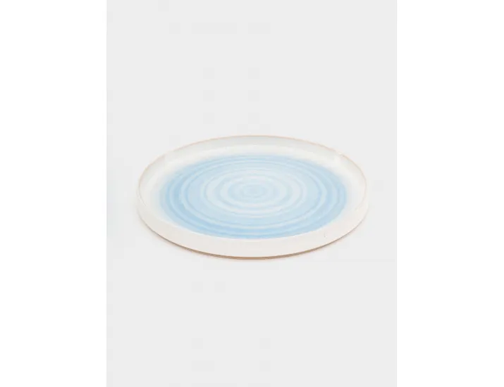 Тарелка обеденная 27 см голубая Спираль Home & Style Azurro