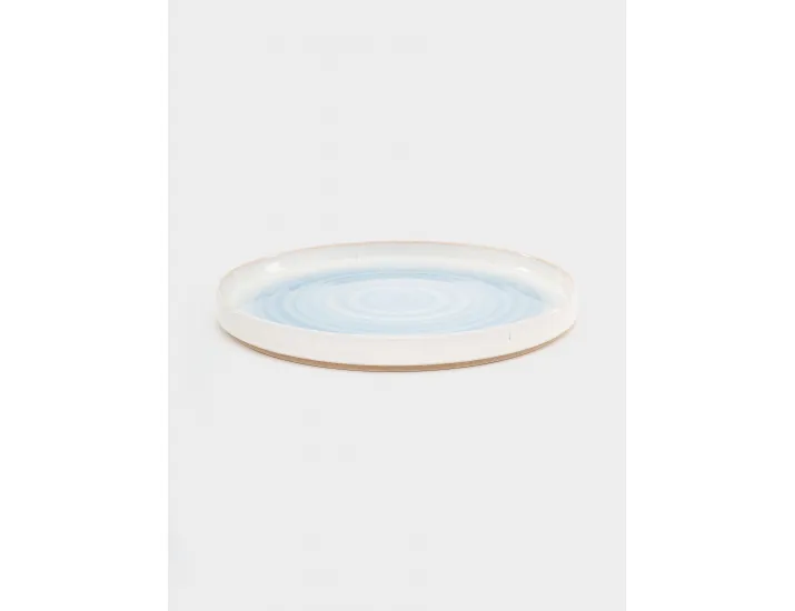 Тарелка обеденная 27 см голубая Спираль Home & Style Azurro
