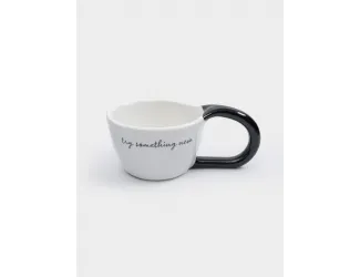 Кружка, 350 мл, фарфор N, бело-черная, Try something new, Eccentric