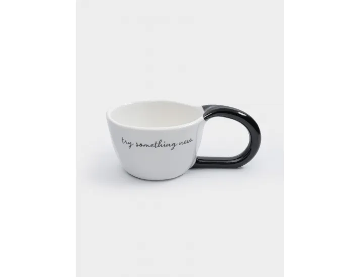 Кружка 350 мл бело-черная Try something new Anna Lafarg Eccentric