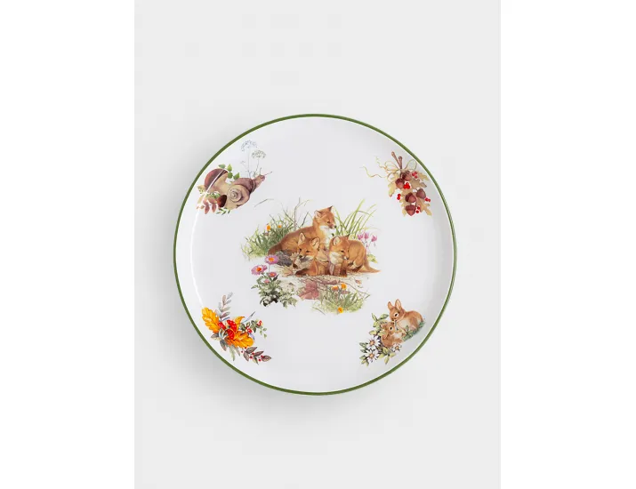 Набор 3 предмета тарелка 18 см салатник 13 см кружка 200 мл белый Лисята Imari Childhood