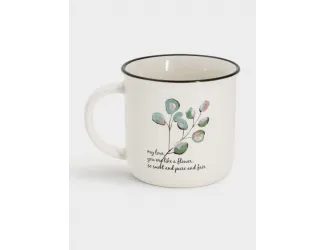 Кружка, 400 мл, фарфор N, белая, Эвкалипт, Herbarium