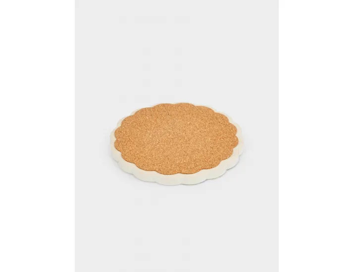 Подставка под кружку 11 см круглая белая Лимоны на ветке Anna Lafarg Palermo