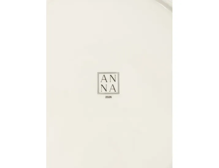 Тарелка обеденная 24 см красная Лошадка у елки Anna Lafarg Festival