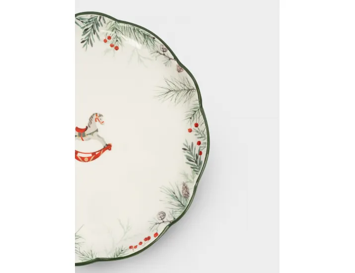 Тарелка закусочная 20 см зеленая Лошадка Anna Lafarg Festival