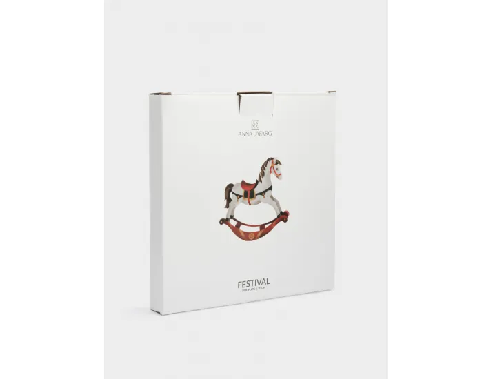 Тарелка закусочная 20 см зеленая Лошадка Anna Lafarg Festival