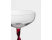 Бокал-креманка для шампанского 370 мл 2 шт красная ножка Anna Lafarg Villalago