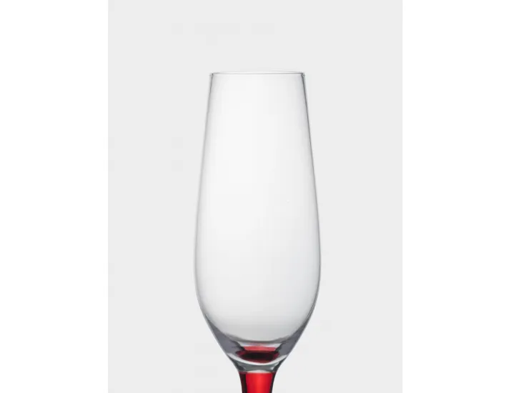 Бокал для шампанского 220 мл 2 шт красная ножка Anna Lafarg Villalago