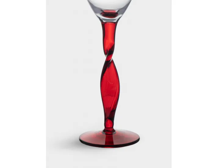 Бокал для шампанского 220 мл 2 шт красная ножка Anna Lafarg Villalago