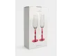Бокал для шампанского 220 мл 2 шт красная ножка Anna Lafarg Villalago