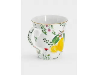 Кружка, 275 мл, Цветы и лимоны