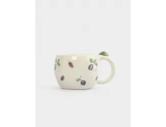 Кружка, 420 мл, керамика, белая, Сливы, Plum Orchard