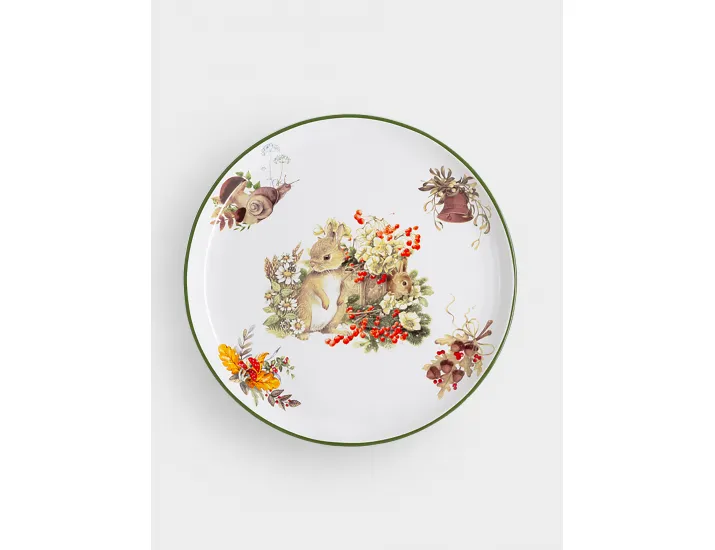 Набор 3 предмета тарелка 18 см салатник 13 см кружка 200 мл белый Зайчата Imari Childhood