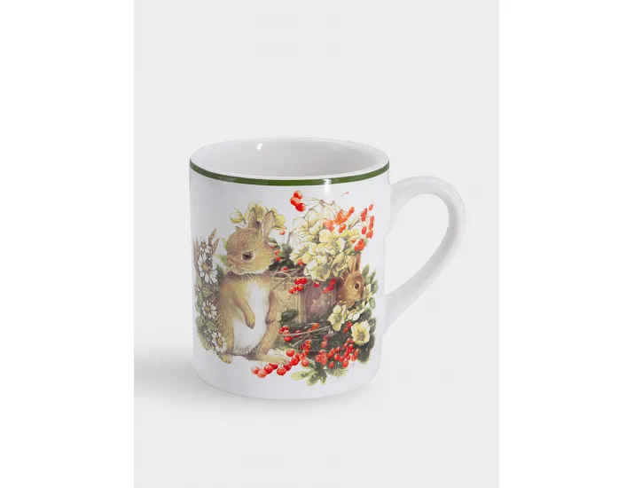 Набор 3 предмета тарелка 18 см салатник 13 см кружка 200 мл белый Зайчата Imari Childhood