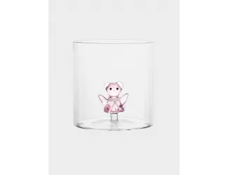 Стакан, 250 мл, стекло Б, Медвежонок Тедди, розовый, Monterey