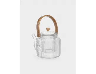 Чайник заварочный, 800 мл, стекло Б/дерево, Grand