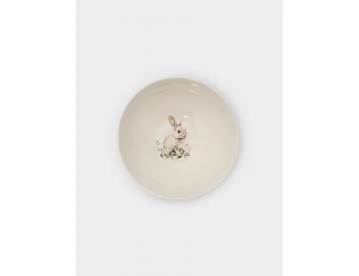 Салатник 16х7 см 700 мл белый Кролик в цветах Anna Lafarg Bunny