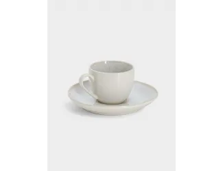 Пара кофейная, 1 перс, 2 пр, 90 мл, керамика, бежевая, в крапинку, North Organic