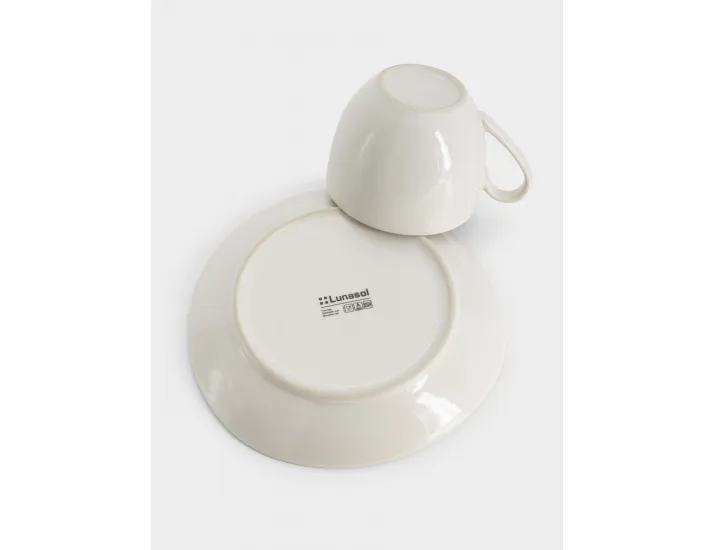 Пара кофейная 1 персона 2 предмета 90 мл бежевая в крапинку Lunasol North Organic