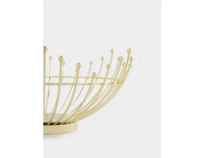 Корзина для фруктов 27 см золотистая Бусины Anna Lafarg Spin