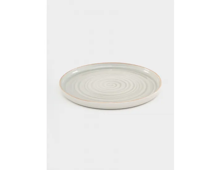 Тарелка обеденная 27 см серая Спираль Home & Style Dallas