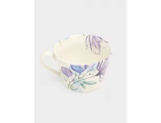 Кружка, 480 мл, фарфор N, белая, Азалия фиолетовая, Magic flowers