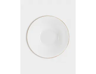 Салатник 14 см 0,4 л белый с золотистым кантом Anna Lafarg Лотос