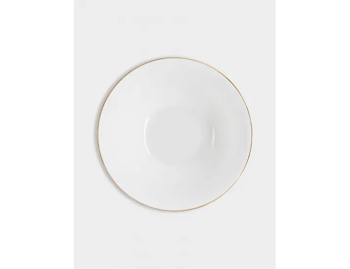 Салатник 14 см 0,4 л белый с золотистым кантом Anna Lafarg Лотос