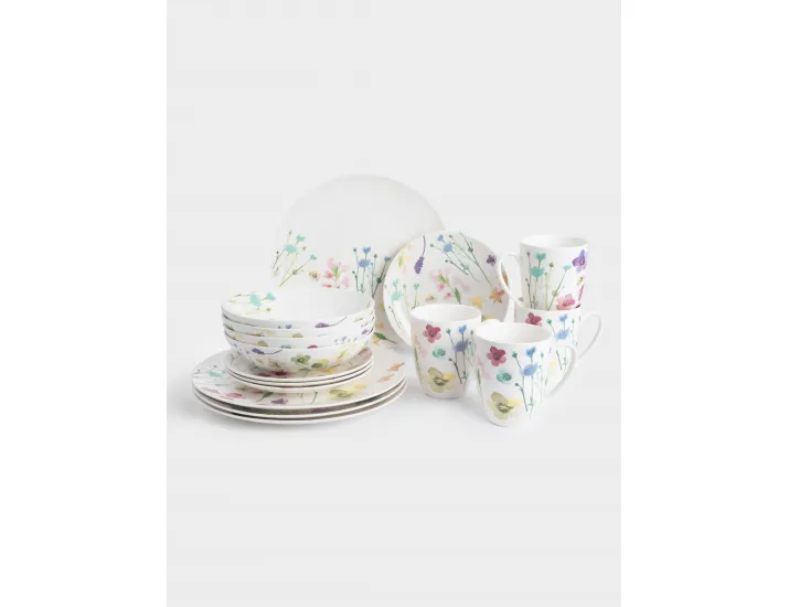 Набор обеденный 16 предметов белый Лесные цветы Maxwell & Williams Wildwood