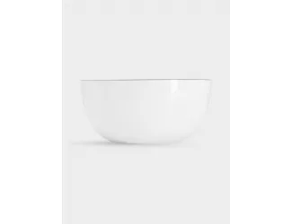 Салатник 14 см 0,75 л белый с серебристым кантом Anna Lafarg Арктика